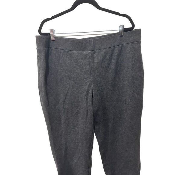 Mare'e Pour Toi Dark gray Pull On Cropped Pants Size 20 Plus Size Saks 5th Ave - Picture 2 of 9